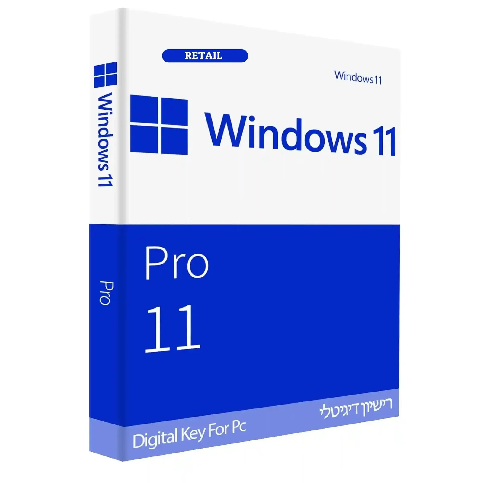 רשיון דיגיטלי Windows 11 Pro – OEM – ווינדוס 11 פרו